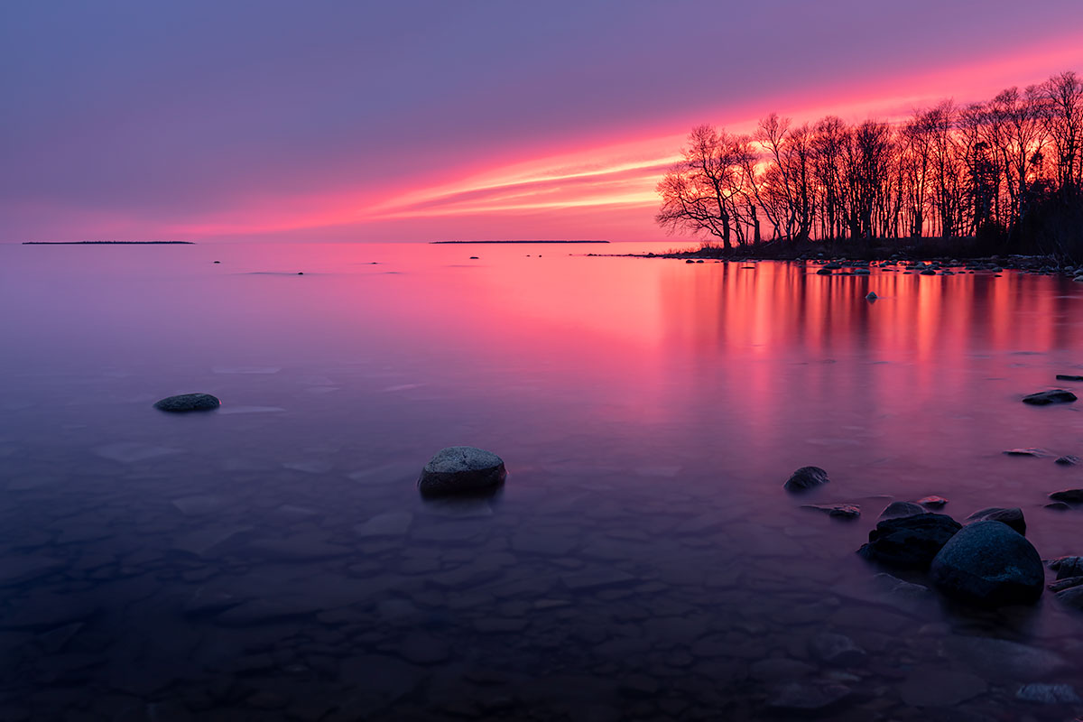 Incredibe sunset colour on Lake Superior